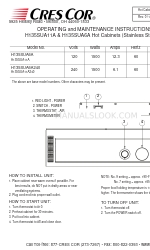 Cres Cor H135SUA11A Manual de instrucciones de funcionamiento y mantenimiento