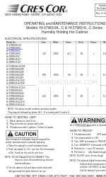 Cres Cor H137WSUA C Series Manual de instrucciones de funcionamiento y mantenimiento