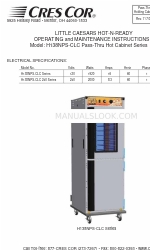 Cres Cor H138NPS-CLC Series Operating And Maintenance Instructions