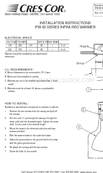 Cres Cor IFW 66 Series Инструкции по установке