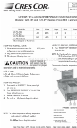 Cres Cor 120-PH Series Instruções de utilização e manutenção