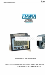 FIAMA F20 User Manual And Maintenance