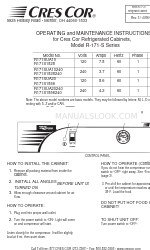 Cres Cor R-171-S Series Kullanım ve Bakım Talimatları