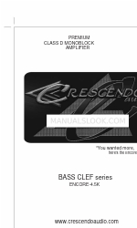 crescendo BASS CLEF series Manuel d'instruction