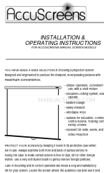 AccuScreens Projection Screen 据付・取扱説明書