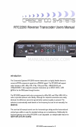 crescendo RTC2200 Manual del usuario