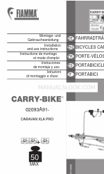 Fiamma CARRY - BIKE 02093A91 Installation And Use Instruction