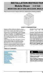 Arcoaire MB12F1900B Manual de instrucciones de instalación