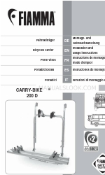 Fiamma CARRY-BIKE 200 DJ DUCATO Installation And Usage Instructions