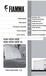 Fiamma SUN VIEW SIDE CARAVANSTORE XL Instructions d'installation et d'utilisation