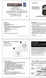 Accusplit AE170XLGM Manuale di istruzioni per l'uso