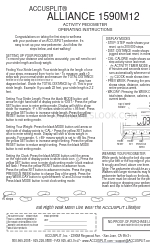 Accusplit Alliance AL1590M12 Operating Instructions