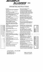 Accusplit Alliance AL390 Інструкція з експлуатації