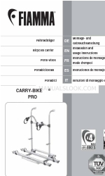 Fiamma CARRY-BIKE PRO Installatie- en gebruiksinstructies