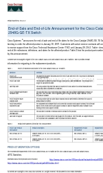 Cisco 2948G - Catalyst Switch Biuletyn wsparcia produktu