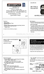 Accusplit Eagle AE170XLG Operating Instructions