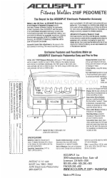 Accusplit Fitness Walker A210F Інструкція з експлуатації