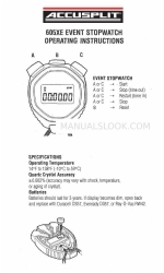 Accusplit 605XE Mode d'emploi