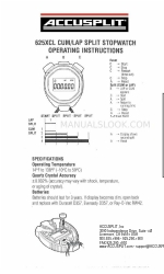 Accusplit 625XCL Gebruiksaanwijzing