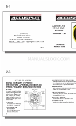 Accusplit 980-312 Operating Instructions