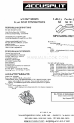 Accusplit A700MXDMED Operating Instructions