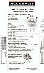 Accusplit A705MX Petunjuk Pengoperasian