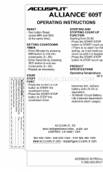 Accusplit Alliance AL609T Instrucciones de uso