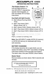 Accusplit AX625 Kullanım Talimatları