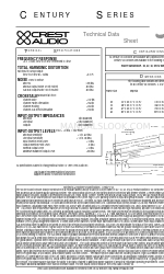 Crest Audio VX - DATASHEET V2.1 11-19-97 기술 데이터