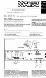 Crest Audio NC-DSP-A - TECHNICAL Dane techniczne