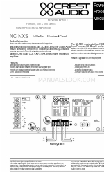 Crest Audio NC-NXS - TECHNICAL Datos técnicos