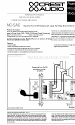 Crest Audio NC-SAC - TECHNICAL Datos técnicos