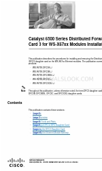 Cisco 6500 - Catalyst Series 10 Gigabit EN Interface Module Expansion Hinweis zur Installation