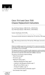 Cisco 7505 Manuel d'instructions de remplacement