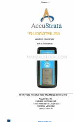 AccuStrata FLUOROTEK 200 사용 설명서