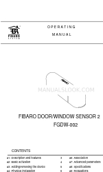 FIBARO DOOR/WINDOW SENSOR 2 Bedieningshandleiding