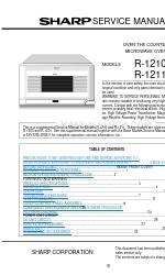 Sharp Carousel R-1210 サービスマニュアル