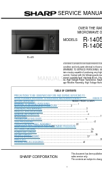 Sharp Carousel R-1405, Carousel R-1406 Instrukcja serwisowa