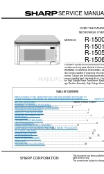 Sharp Carousel R-1500 Service-Handbuch