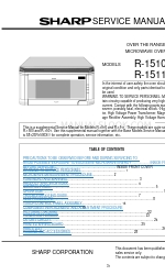 Sharp Carousel R-1510 Servis Kılavuzu