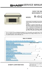 Sharp Carousel R-1512 Manuel d'entretien