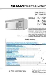 Sharp Carousel R-1600 Service-Handbuch