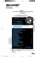 Sharp Carousel R-307E Manuel d'utilisation