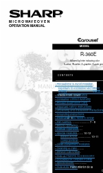 Sharp Carousel R-360E Manuale operativo