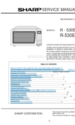 Sharp CAROUSEL R-530EW Service Manual