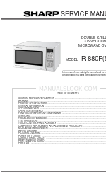 Sharp Carousel R-880F Manual de servicio