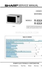 Sharp Carousel R-930AK Servis Kılavuzu