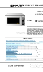 Sharp Carousel R-930CS Service Manual