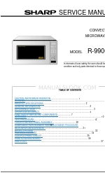 Sharp Carousel R-990C Manuel d'entretien