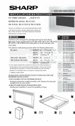 Sharp Carousel RK-42S24 설치 지침
